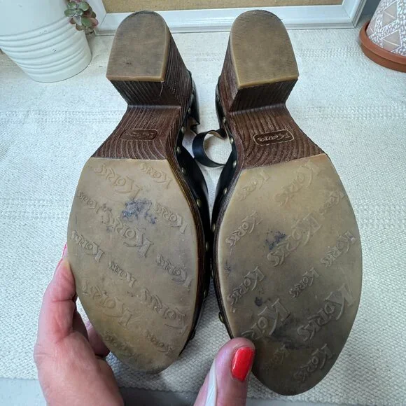 Korks by Kork Ease Women's Size 11 Boho Platform Black Leather - Picture 4 of 8